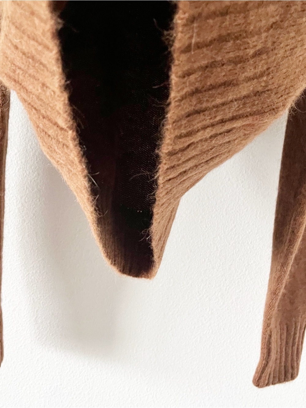 Everlane Alpaca Blend Brown Crewneck Button Front Soft Knit Cardigan Sweater - Picture 6 of 9
